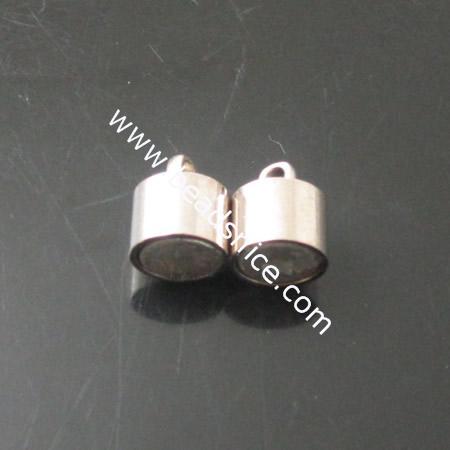 Brass Magneic Clasp,7x17x17mm,Hole:2mm,Nickel-Free,Lead-Safe,