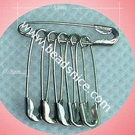 Safety pins brooch pins iron fittings wholesale jewelry findings iron nickel-free lead-safe