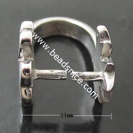 Stainless Steel Pendant Bail,10x18x11mm,