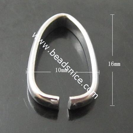 Stainless Steel Pendant Bail,16x10x3mm,