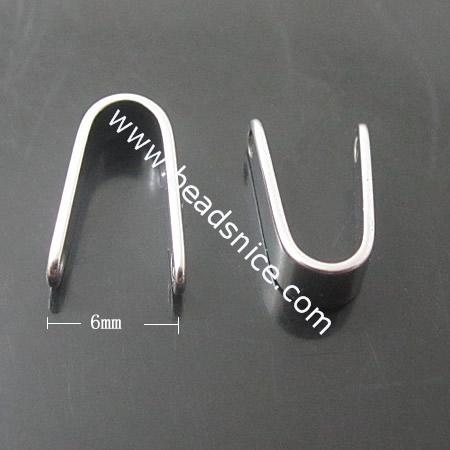 Stainless Steel Pendant Bail,3x10x6mm,
