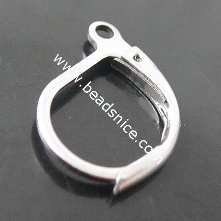 Stainless Steel Earring Finding, 316 Stainless Steel  16x10mm,