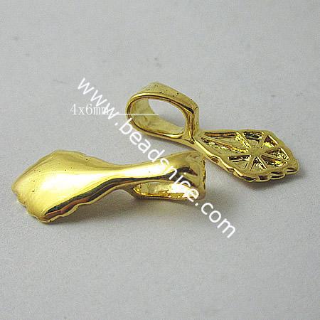 Brass Bail,glue-on,Teardrop,Many colors available,