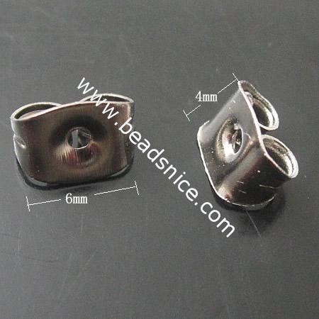 Stainless Steel Earring Finding,6x4x3mm,