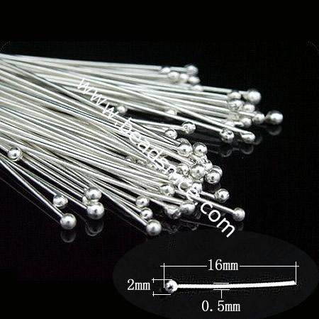 Brass Headpin,2x0.5x16mm,Nickel-Free,Lead-Safe,