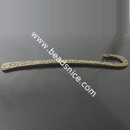 Alloy Bookmark,  133.3X19.4X2mm,Hole about:3mm,Nickel-Free,Lead-Safe,