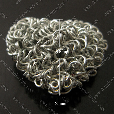 Heart thread component metal craft wholesale jewelry making supplies iron nickel-free
