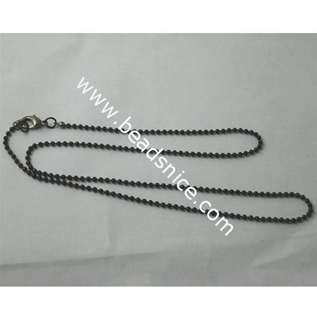 Chain necklace 17inch ball chain with lobster clasp wholesale fashion jewelry making supplies brass DIY nickel-free lead-safe