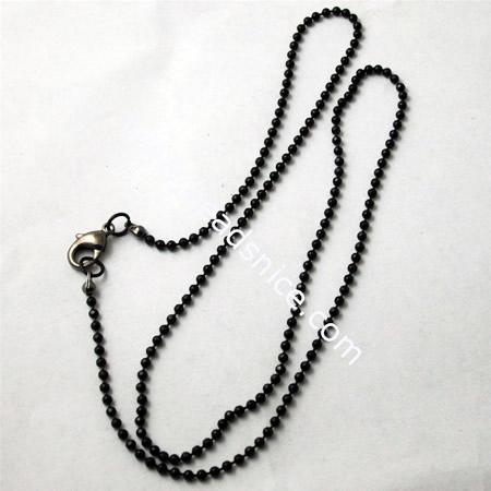 Chain necklace 17inch ball chain with lobster clasp wholesale fashion jewelry making supplies brass DIY nickel-free lead-safe
