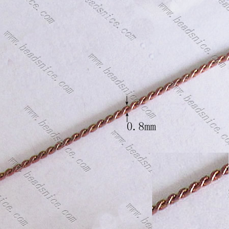 Rope twisted chain necklace link chains wholesale jewelry making supplies brass nickel-free lead-safe more size for choice