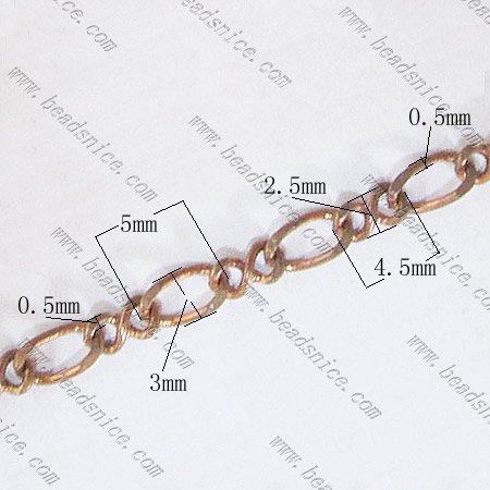 Brass figaro chain metal decorative chain wholesale fashionable jewelry chain nickel-free lead-safe assorted colors available