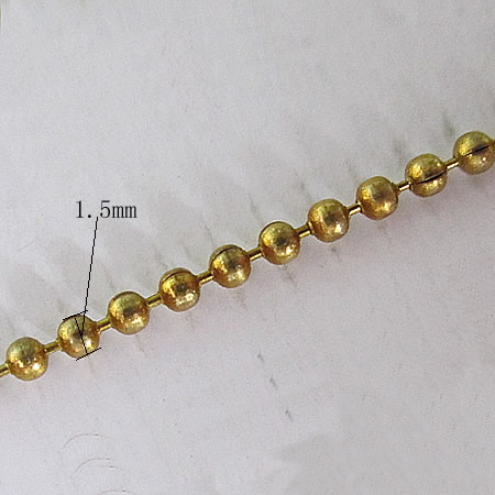 Ball bead chain necklaces dog tag ball chains wholesale jewelry making supplies brass nickel-free lead-safe various colors