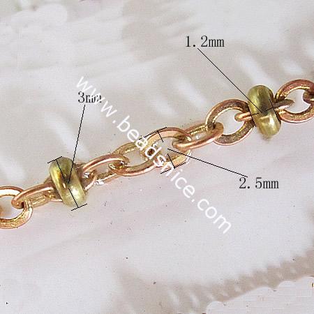 Brass Chain,1.2x3x2.5mm,Nicmkel-Free,Lead-Safe,