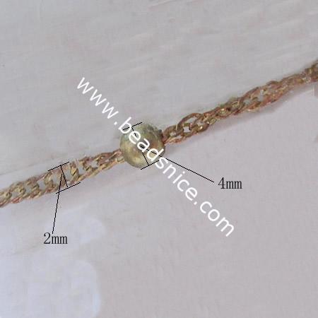 Brass Chain,2x4mm,Nicmkel-Free,Lead-Safe,