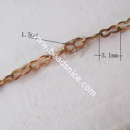 Brass Chain,1.5x3.1mm,Nicmkel-Free,Lead-Safe,