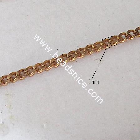 Brass curb chain necklace metal link chains wholesale jewelry making supplies nickel-free lead-safe DIY assorted styles availabl