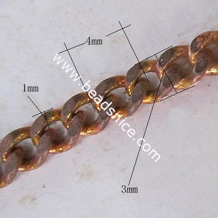Brass Chain,1x3x4mm,Nicmkel-Free,Lead-Safe,