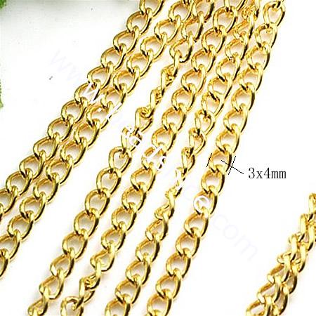 Brass Chain,3x4mm,Nickel-Free,Lead-Safe,