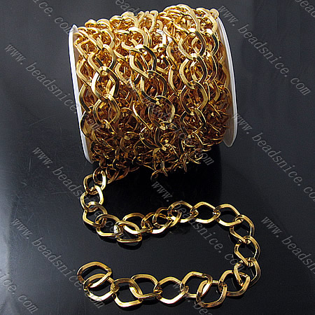 Brass Chain,16x13mm,Nickel-Free,Lead-Safe,