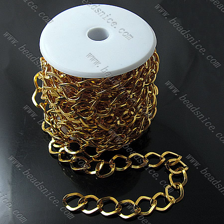 Brass Chain,16x13mm,Nickel-Free,Lead-Safe,