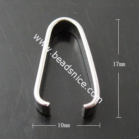 Stainless Steel Pendant Bail,10x17x3mm,