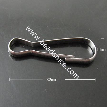 Stainless Steel Key Clasp,32x11x2.5mm,