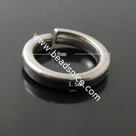 Stainless Steel Jump Ring,8x1.5mm,