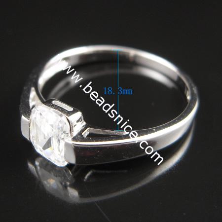 Sterling Silver  Finger Ring,18.3x7mm,