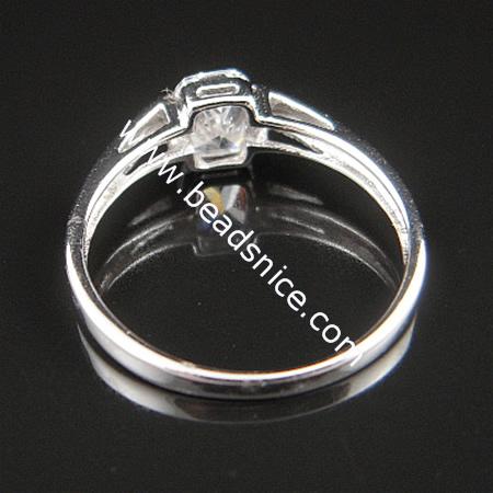 Sterling Silver  Finger Ring,18.3x7mm,