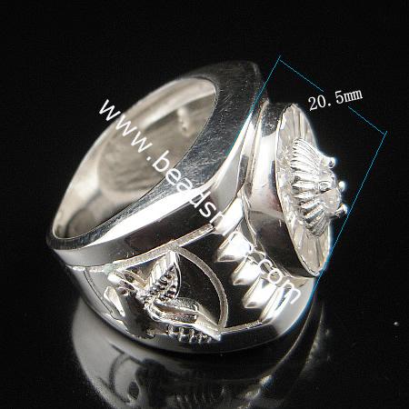 Sterling Silver  Finger Ring,18x25.5x20.5mm,