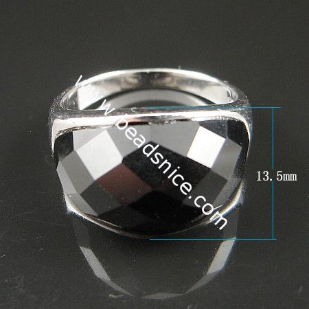 Sterling Silver gemstone Finger Ring,19x13.5mm,