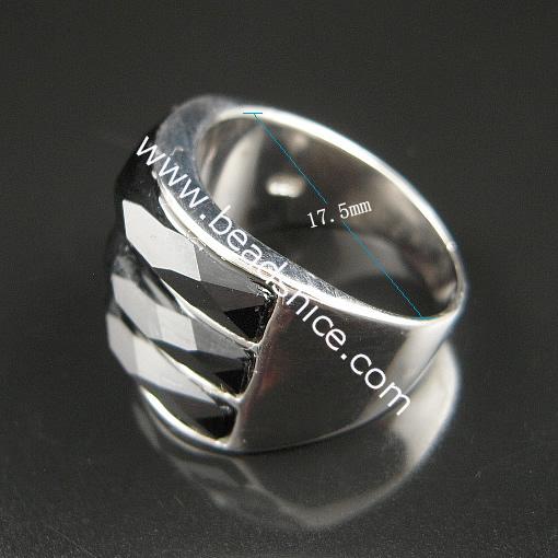Sterling Silver gemstone Finger Ring,17.5x15.5mm,