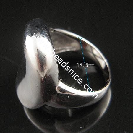 Sterling Silver  Finger Ring,18.5x23.5mm,