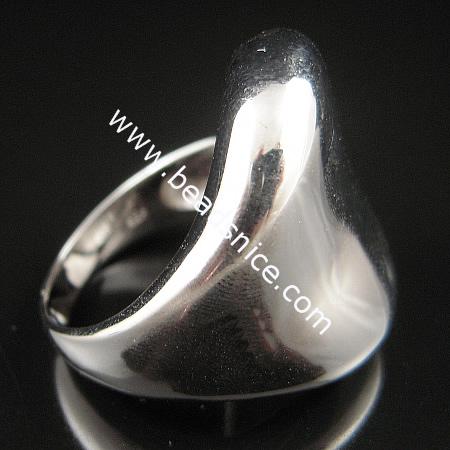 Sterling Silver  Finger Ring,18.5x23.5mm,