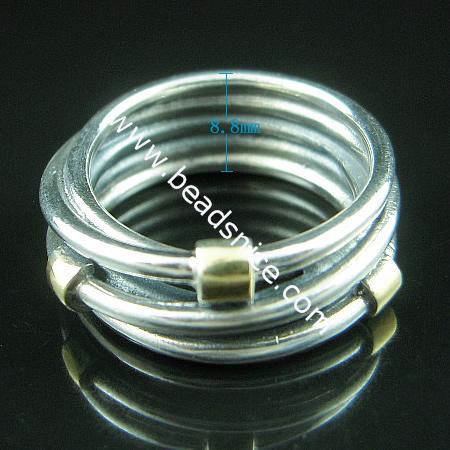 Sterling Silver  Finger Ring,17.8x8.8mm,