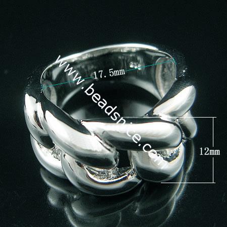 Sterling Silver  Finger Ring,17.5x12mm,