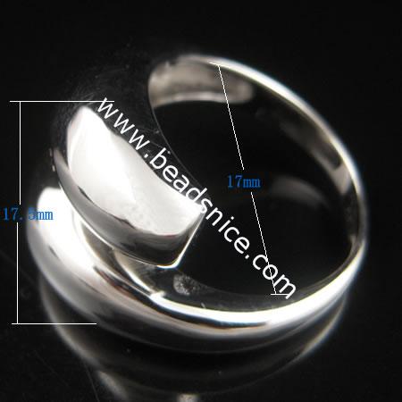 Sterling Silver Finger Ring,17.5x17mm,