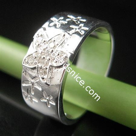 Sterling Silver Finger Ring,17.8x8mm,