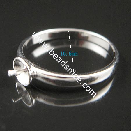Sterling Silver Ring Base,16.5x4.5mm,
