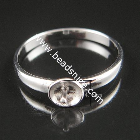 Sterling Silver Ring Base,16.5x4.5mm,