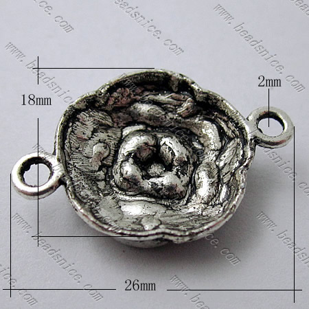 Zinc Alloy Pendant, 26x18mm,Hole About:2mm,Nickel-Free,Lead-Safe,