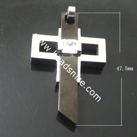Stainless Steel Pendant Bail,29x47.5x7mm,Hole:8mm,