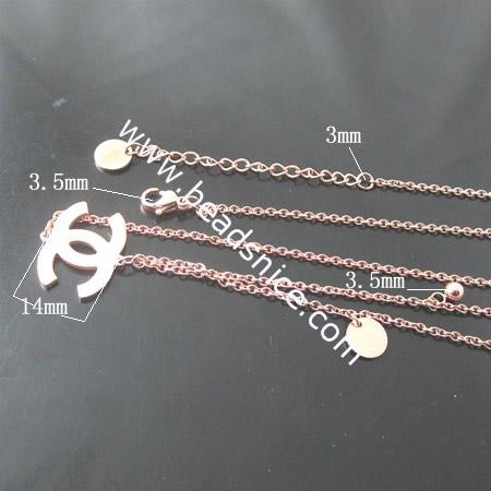 Stainless steel Necklace chain,8x2mm,35inch,