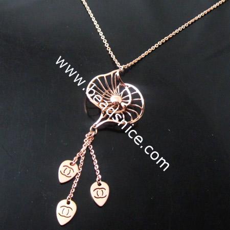 Stainless steel Necklace chain,26x24mm,16inch,