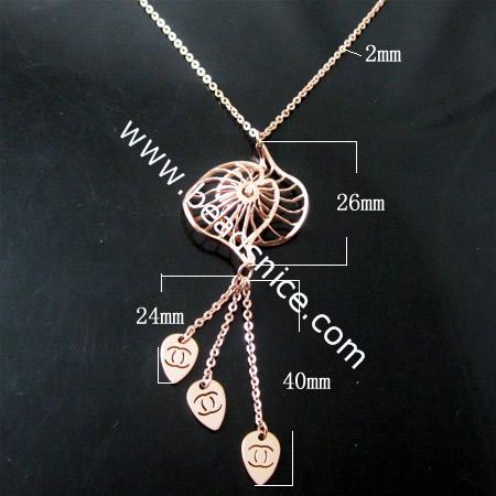 Stainless steel Necklace chain,26x24mm,16inch,