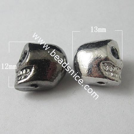 Rhinestone Beads，12X13mm，Hole:1mm，Nickel-Free，Lead-Safe，