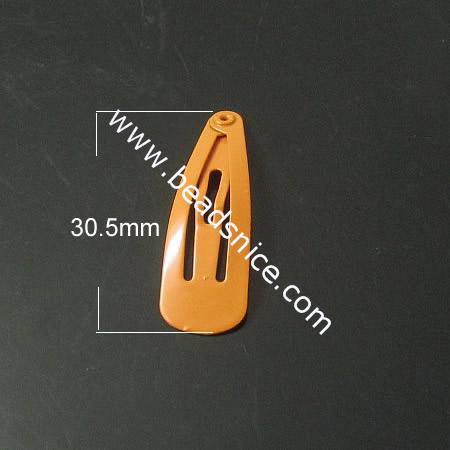 Iron Hair Barrette,30.5X10mm,Nickel-Free,Lead-Safe,
