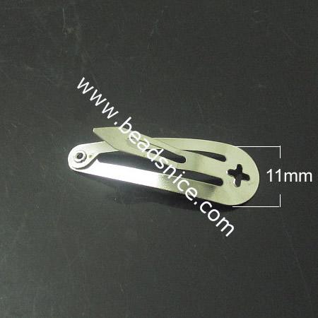 Iron Hair Barrette,30.5X11mm,Nickel-Free,Lead-Safe,