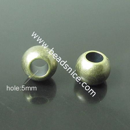 Acrylic Beads,8mm,Hole:5mm,Nickel-Free,Lead-Safe,