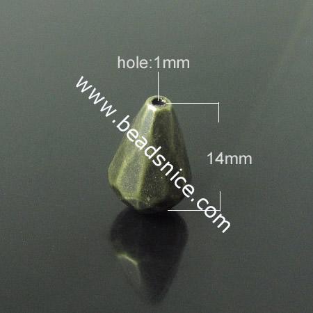 Acrylic Beads,14X9mm,Hole:1mm,Nickel-Free,Lead-Safe,
